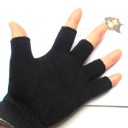 Men's Fingerless Gloves Black A1 1