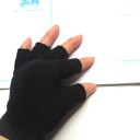 Men's Fingerless Gloves Black A1 2