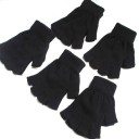 Men's Fingerless Gloves Black A1 3
