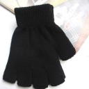 Men's Fingerless Gloves Black A1 5
