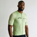 Men's Fitted Short Sleeve Cycling Jersey with Full Length Zip, Mesh Sleeves and Horizontal Stripes 2