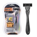 Men's Five-Layer Razor Razor with 6 Replacement Heads for Men Manual Razor with Stainless Steel Blades 1