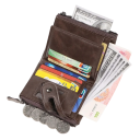 Men's Folding Wallet with RFID 12 x 10 x 3 cm Chain Zip Pockets Synthetic Leather Secure Card Protection 6