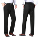 Men's Formal Trousers with Pockets Plain Elegant Straight Cut Stylish Comfortable Trousers for Men for Work Office and Formal Events 2