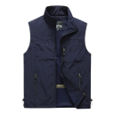 Men's Gilet with Collar and Zip Pockets, Zip Fastening Polyester for Hiking, Outdoor Activities and Everyday Wear 3