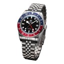 Men's GMT Watch with Date Waterproof 200 m Luminous Indices BGW9 Case 39 mm Stainless Steel 316L Mineral Glass Suitable for Swimming and Diving 1