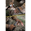Men's Half-Finger Tactical Gloves with Knuckle Protector and Velcro Fastening Made of Polyester and Nylon for Military and Combat Use 8