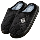 Men's Home Fluffy Slippers with Memory Foam Warm Slippers with Soft Insole Non-Slip Sole Comfortable Winter Footwear for Home 1