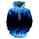 Men's Hoodie with Fire Motif 9