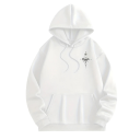 Men's Hoodie with Pockets Plain Sports Hoodie with Subtle Compass Pattern on the Front and Back Comfortable Polyester Material 5