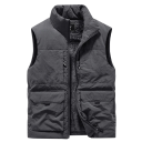 Men's Insulated Gilet with Pockets and Zip Collar Polyester for Hiking, Fishing and Everyday Wear in Cooler Weather 4