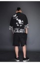 Men's Japanese Jacket with Print - Black 4