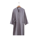 Men's Kimono Robe Lightweight Cotton Robe with Waist Tie Comfortable Airy Cut for Home Wear Morning Preparation and Evening Relaxation 3