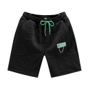 Men's Knitted Shorts with Elastic Waist Comfortable and Breathable Summer Shorts Casual Shorts with Drawstring 1