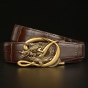 Men's Leather Belt with Crocodiles 14