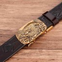 Men's Leather Belt with Eagle L414 6