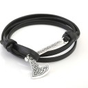 Men's Leather Bracelet with Axe 5