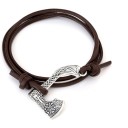 Men's Leather Bracelet with Axe 10