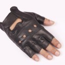 Men's Leather Fingerless Gloves 2