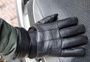 Men's Leather Gloves with Fur - Black 2