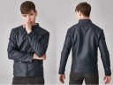 Men's Leather Jacket with Fur J2067 8