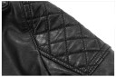 Men's Leather Jacket with Skull - Black 12