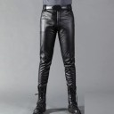 Men's Leather Trousers F1491 4