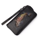 Men's Leather Wallet with Fish 1