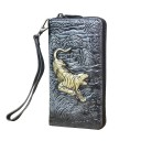 Men's Leather Wallet with Tiger 3