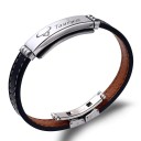 Men's Leather Zodiac Sign Bracelet 1