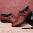 Men's Modern Lace-Up Shoes with Buckle J2139 10