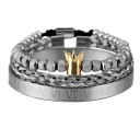 Men's Multi-layer Bracelet with Crown 3