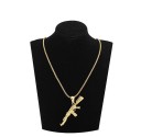 Men's Necklace with Gun D310 5