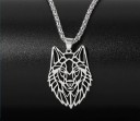 Men's Necklace with Wolf 2