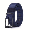 Men's Nylon Belt 118 x 3.4 cm Durable Canvas Belt with Metal Buckle Military Tactical Style Adjustable Belt for Everyday Wear 3