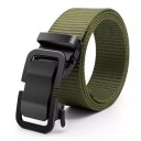 Men's Nylon Belt 120 x 3.5 cm Sturdy Adjustable Belt with Automatic Metal Buckle Outdoor Sports Style Lightweight for Everyday Wear 5