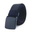 Men's Nylon Belt with Plastic Buckle 120 x 3.7 cm Adjustable Work Belt Lightweight Durable Belt for Everyday Wear 2