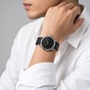 Men's ONOLA Minimalist Quartz Watch with Small Second Hand Water Resistant 30 m Diameter 41 mm Stainless Steel Leather Strap for Everyday Use 7