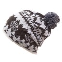 Men's Patterned Beanie with Pom-Pom J1456 1