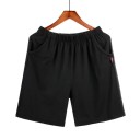 Men's Plain Pyjama Shorts with Elasticated Waist and Pockets 3