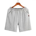 Men's Plain Pyjama Shorts with Elasticated Waist and Pockets 2