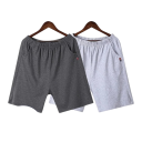 Men's Plain Pyjama Shorts with Elasticated Waist and Pockets 6