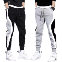 Men's Plain Sweatpants with Stripes, with Pockets, on a Drawstring, Polyester, Comfortable Fit for Sport and Leisure 2