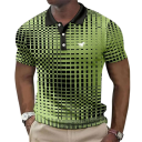 Men's Polo Shirt with Collar and Buttons Short Sleeve Simple Pattern Horse Print on Chest Polyester Everyday Style 5