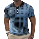 Men's Polo Shirt with Collar and Buttons Short Sleeve Simple Pattern Lightweight Polyester Material Comfortable Everyday Wear 2
