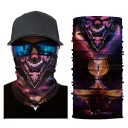 Men's Printed Neck Warmer - Black 8