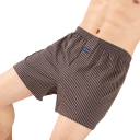 Men's Pyjama Shorts Striped Pattern Elastic Waist Cotton Comfortable Home Wear Sleeping and Relaxation 4