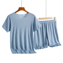 Men's Pyjama T-Shirt and Shorts Short Sleeve Lightweight Material Polyester Rayon Patterned Comfortable Sleepwear for Home 4
