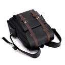 Men's Rectangular Backpack 34 × 38 × 12 cm 20–35 l Elegant City Backpack Made of Artificial Leather with Zip Flap and Buckles 2