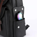 Men's Rectangular Backpack 34 × 38 × 12 cm 20–35 l Elegant City Backpack Made of Artificial Leather with Zip Flap and Buckles 8